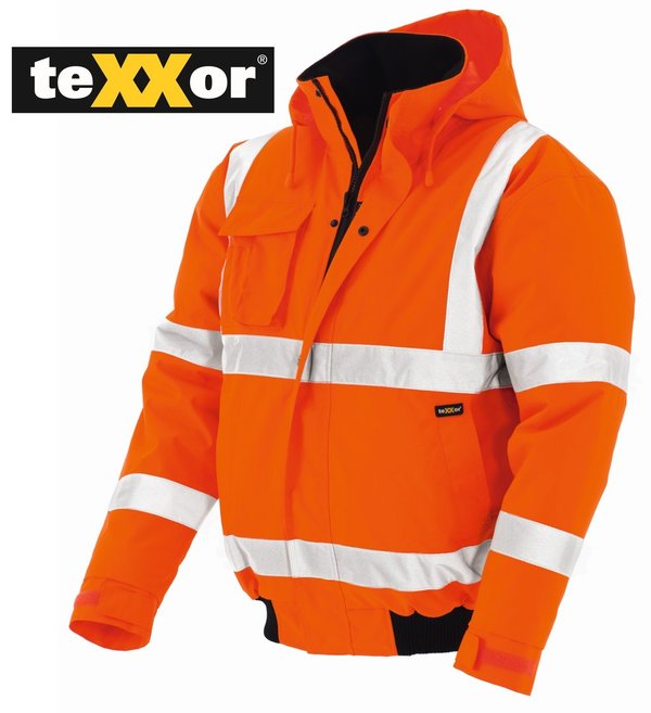 Warnschutz-Pilotenjacke WHISTLER von teXXor® | leuchtorange | Gr. S bis 5XL | ab € 32,49