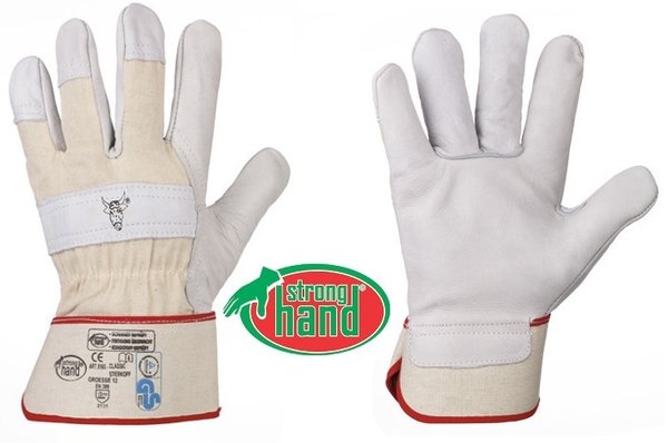 Rindvollleder-Handschuh STIERKOPF® von StrongHand® | Gr. 8 (M) bis 13 (XXXXL) | ab € 1,97