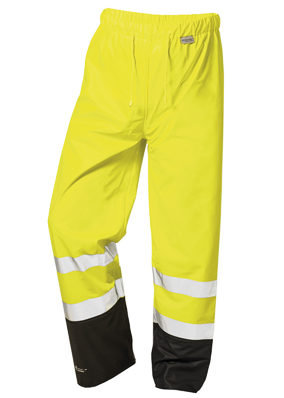 PU-Stretch Warnschutz-Regenbundhose DIRK von NORWAY® | gelb/schwarz | Gr. S bis XXXXL | ab € 20,69