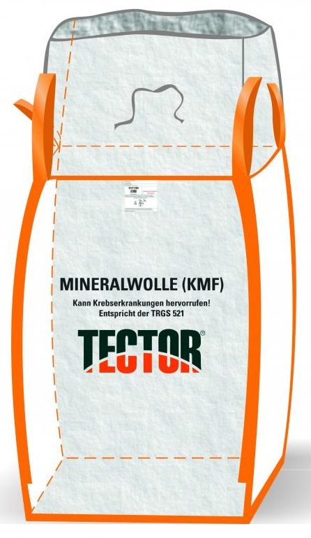 NEU: Mineralwolle-Bag von TECTOR® | TRANSPARENT | 90 x 90 x 120 cm | 4 Hebeschlaufen | ab € 3,49
