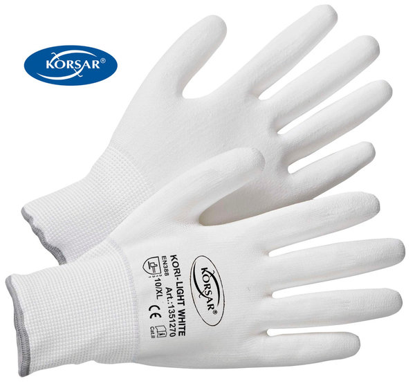 Nylon-/PU-Handschuh Kori-Light von KORSAR® | 4 Farben | Gr. 6 (XS) bis 11 (XXL) | ab € 0,76
