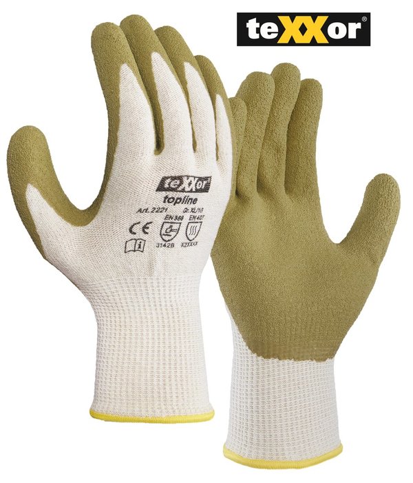NEU: Naturlatex-Handschuh GREEN PROTECT von teXXor® | Gr. 7 (S) bis 11 (XXL) | ab € 1,62